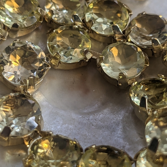 57.75 Total Carats Genuine Citrine Lemon Necklace & Earrings in 14k Gold Plated - Picture 7 of 8